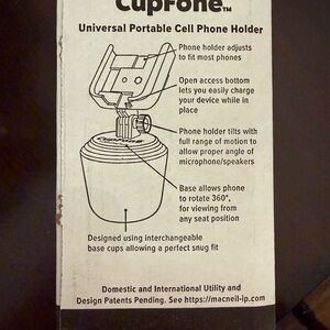 NIB Weathertech CupFone with StickySleeve - Black